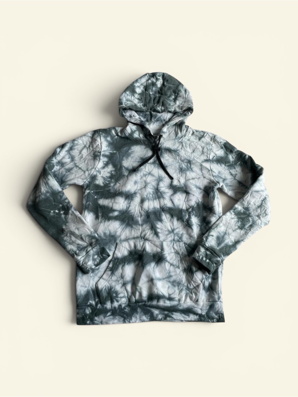 Brave Soul Blue Tie Dye Hoodie Splatter Pullover Streetwear Grunge Mens M Cozy